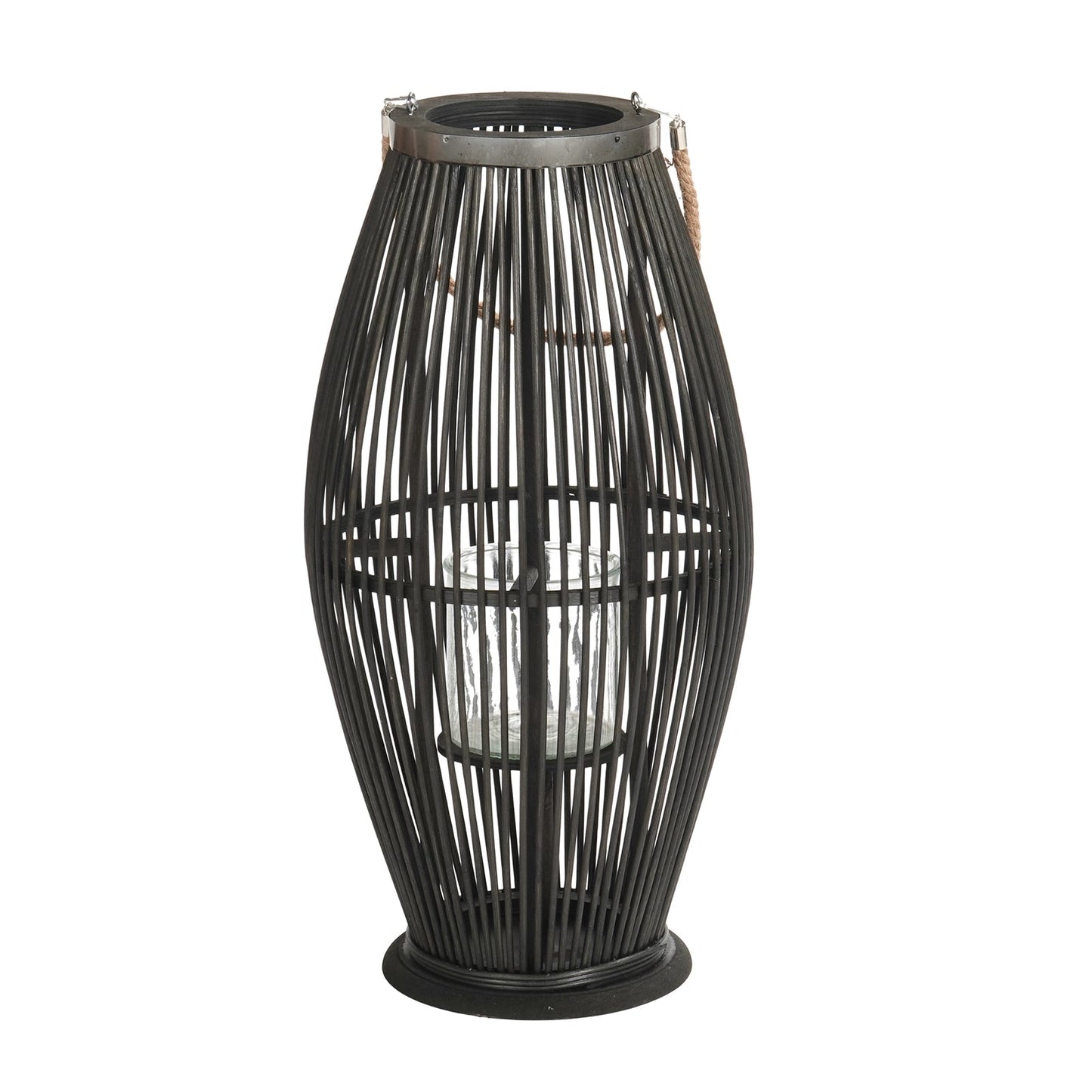Deko LATERNE "ZYA" | Bambus | Natur Windlicht | Größe: 60 cm