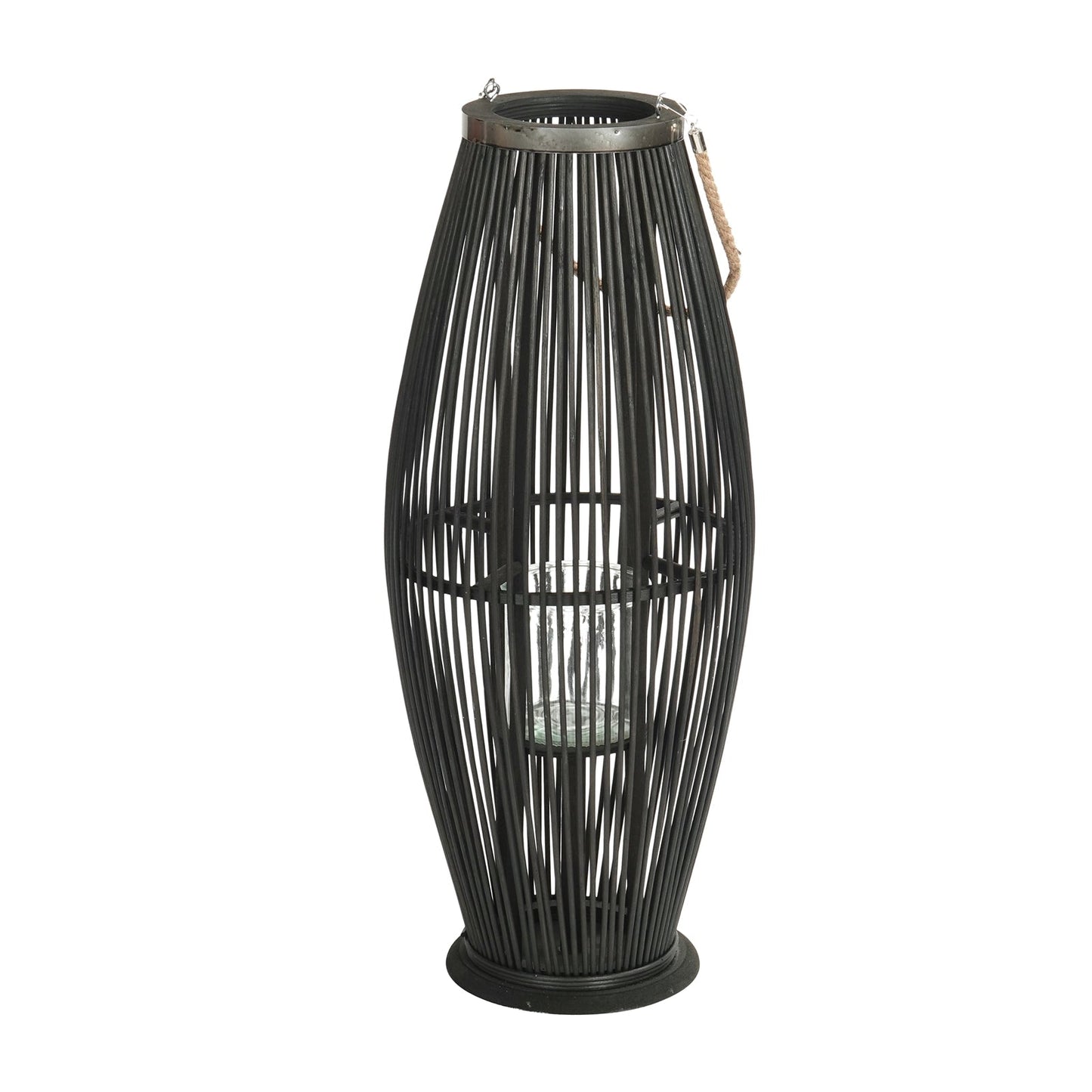 Deko LATERNE "ZYA" | Bambus | Natur Windlicht | Größe: 70 cm
