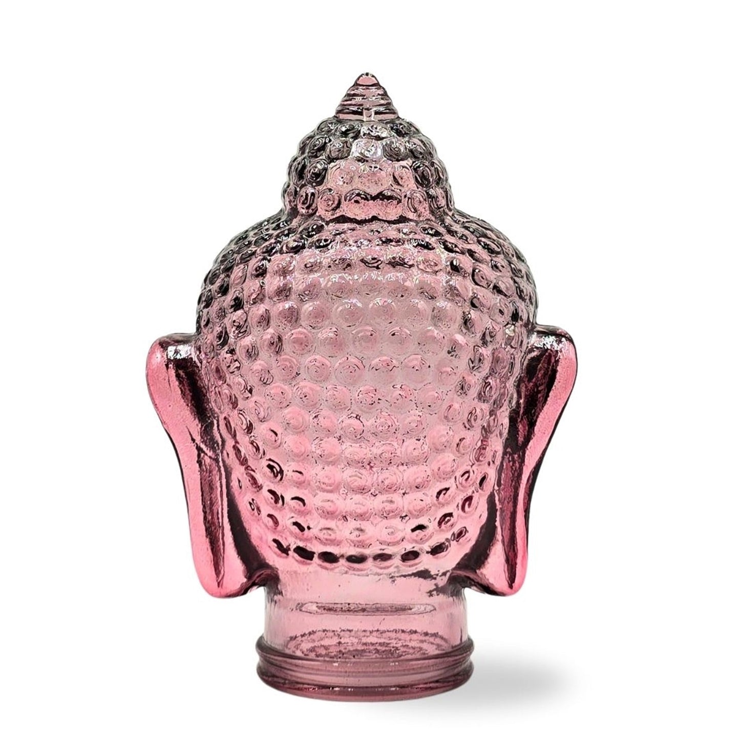 DEKOKOPF BUDDHA | Glas, Dekoration für Garten und Wohnung | Farbe: T08 altrosa
