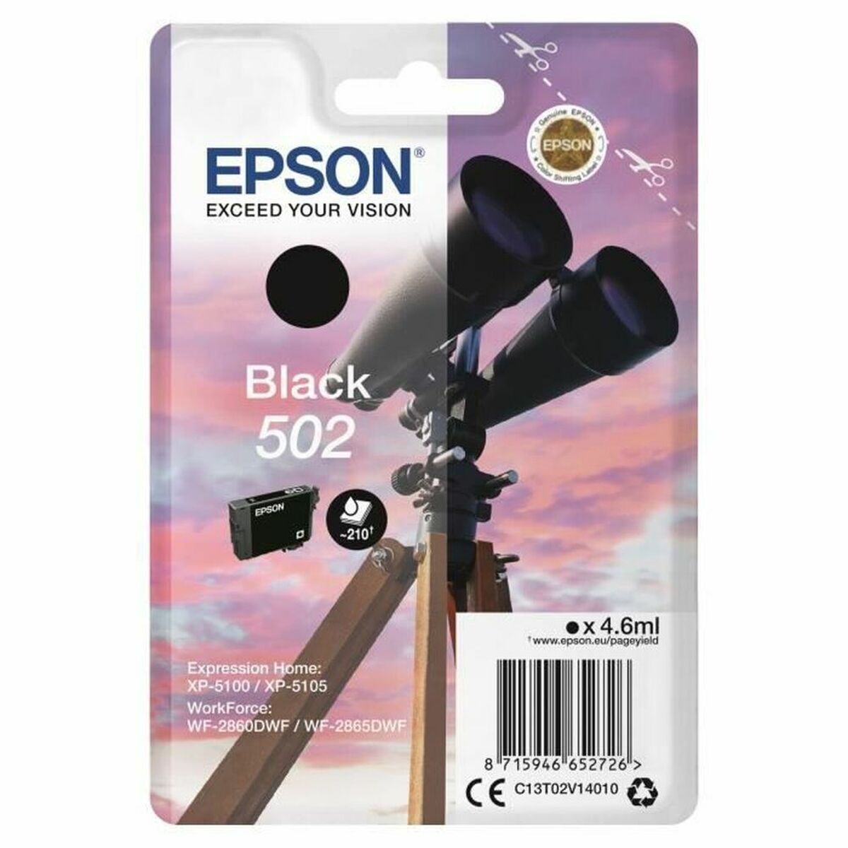 Original Tintenpatrone Epson Twin 502 Schwarz
