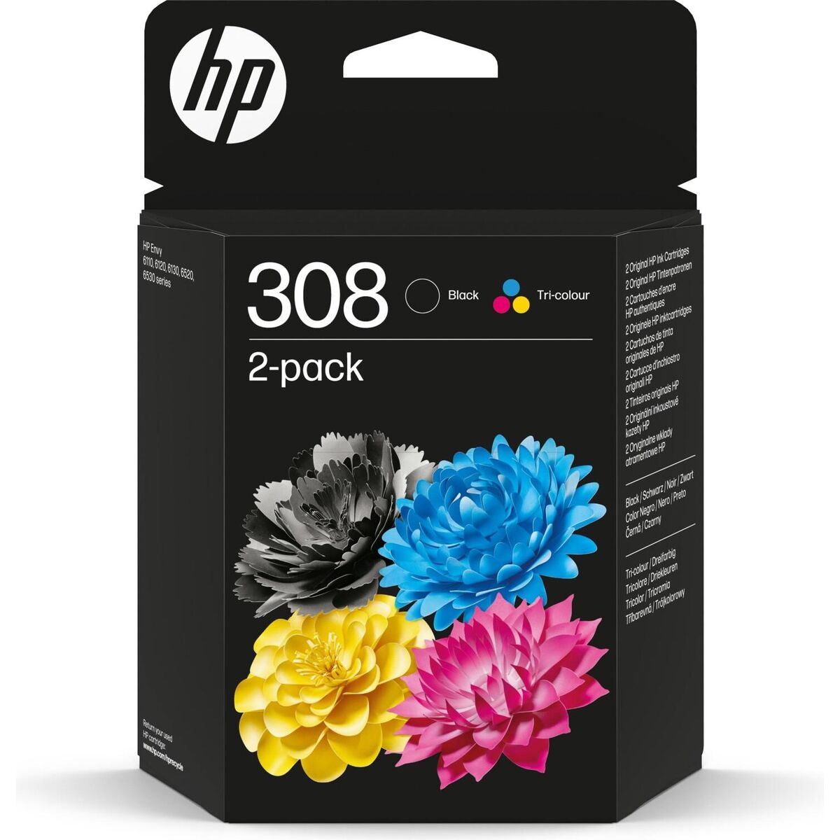 Original Tintenpatrone HP Nº 308 Gelb Blau Schwarz Magenta (24 Stück)