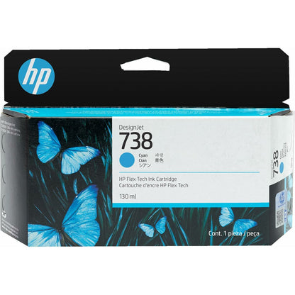Original Tintenpatrone HP DESIGNJET 738 Türkis