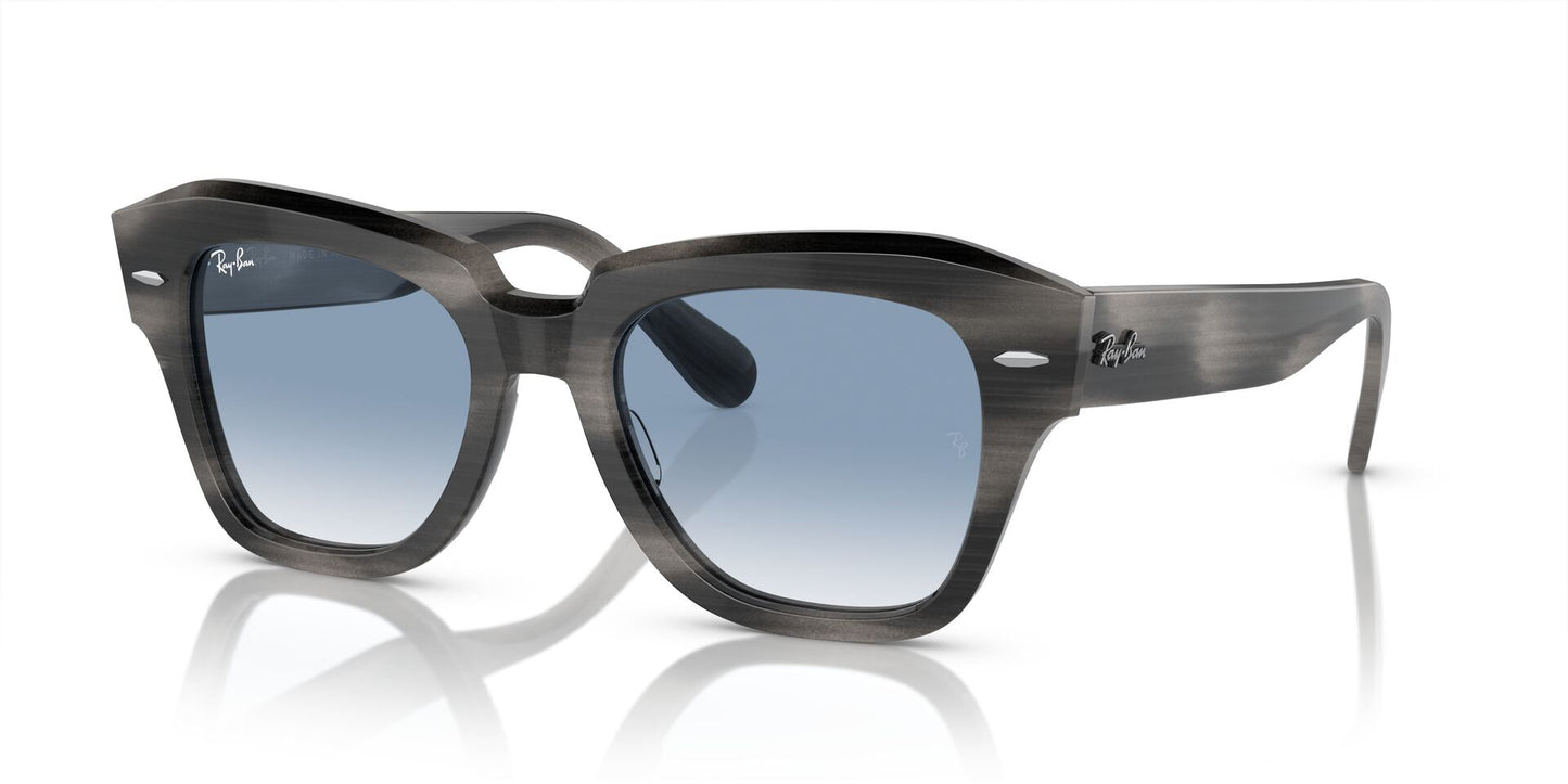 Ray-Ban State Street RB2186 Striped Grey/Clear-Blue #colour_striped-grey-clear-blue