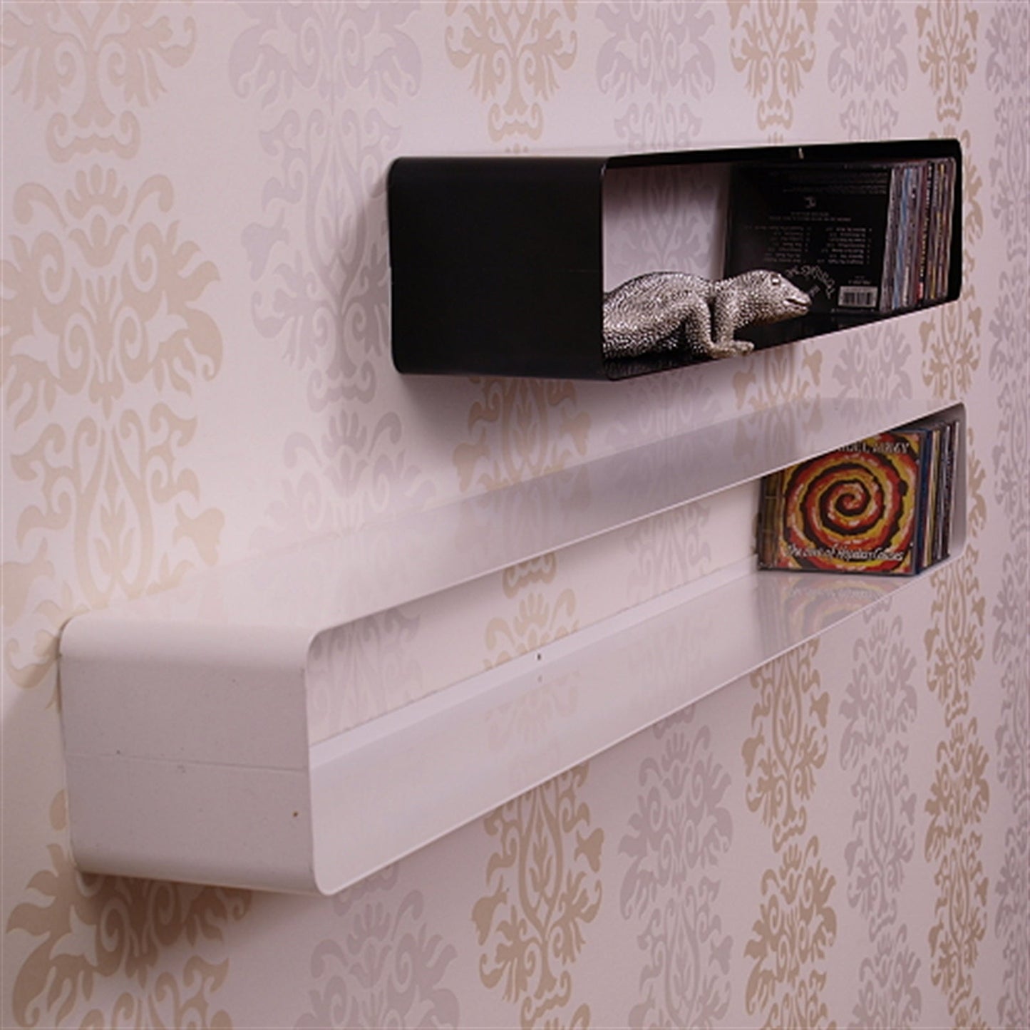 LOUNGE DESIGN CD REGAL "CUBE" | 80cm, Metall | für ca 70 CDs