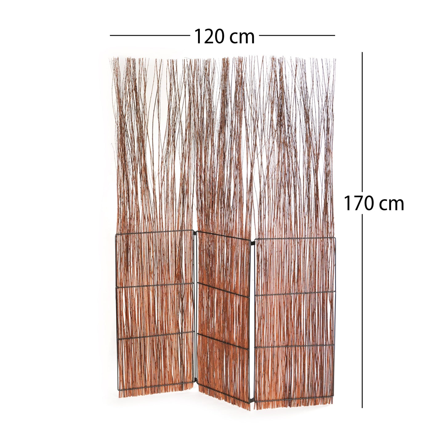 PARAVENT NATURE | braun, 170x120cm(HxB) Weide | Raumtrenner,Trennwand