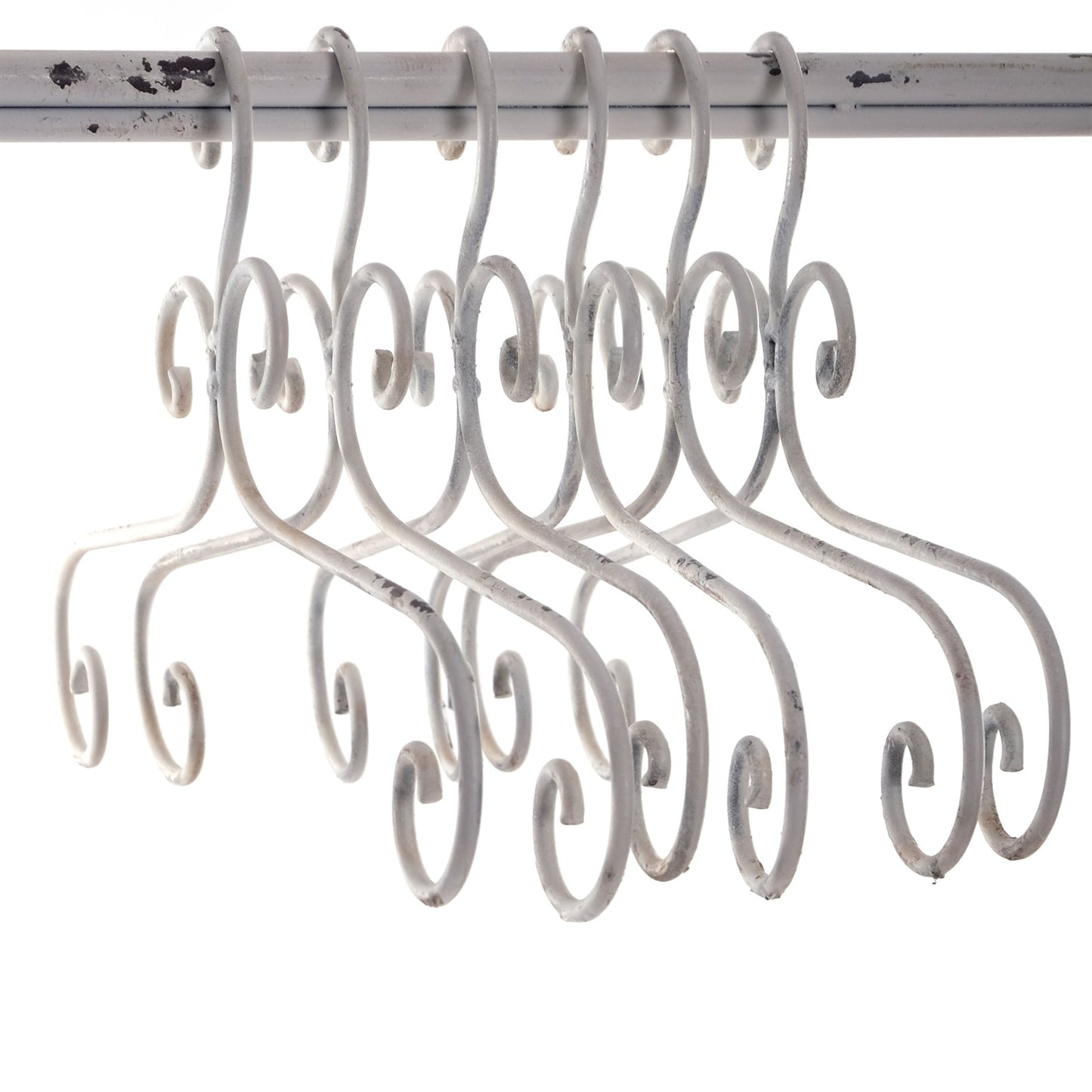 1 KLEIDERBÜGEL "AMELIE" | Metall, weiß, 41 cm | Kleiderhaken