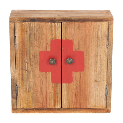 MEDIZINSCHRANK MEDIC | 35x35x13cm, Massivholz | Wandschrank | Farbe: 01 natur-vintage