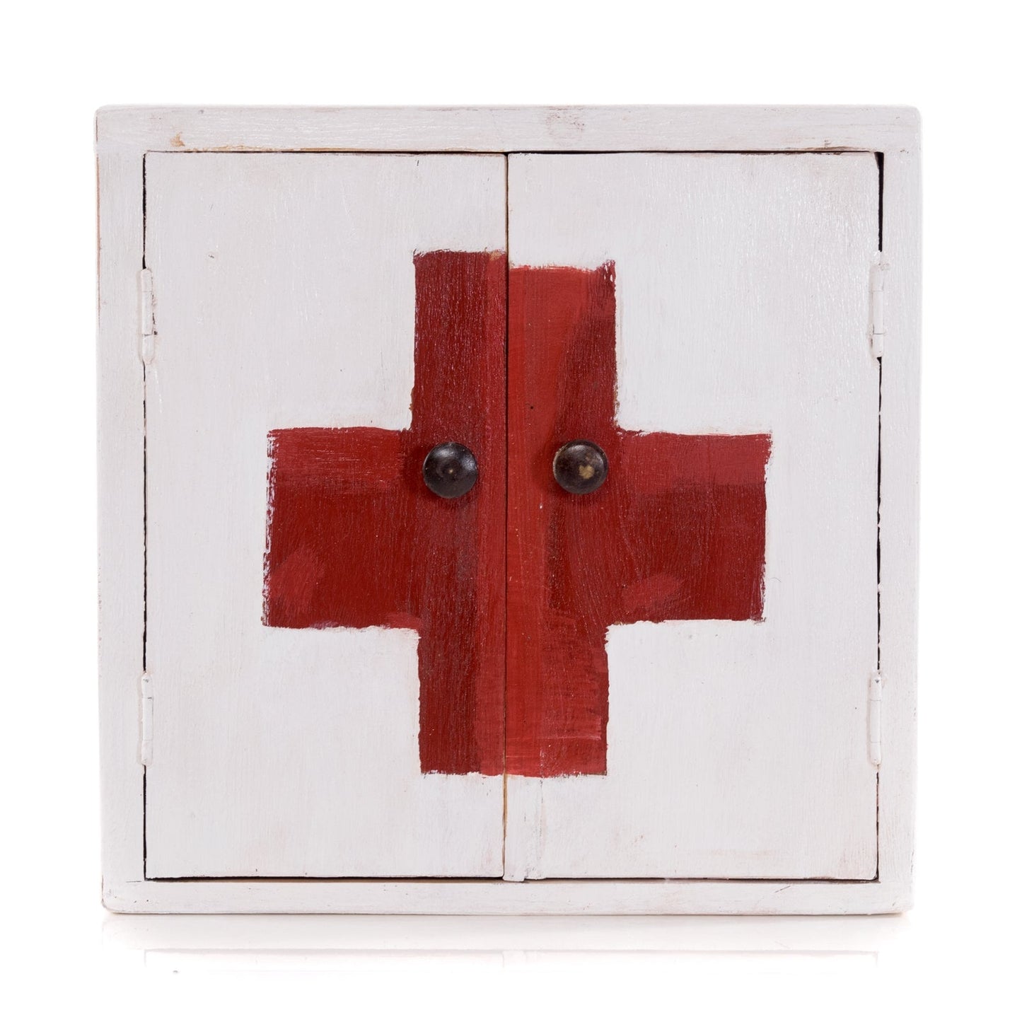 MEDIZINSCHRANK MEDIC | 35x35x13cm, Massivholz | Wandschrank | Farbe: 06 weiß-landhaus