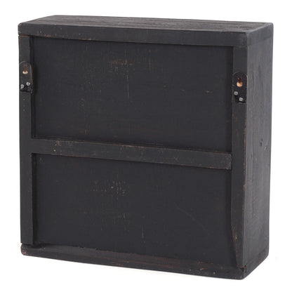 MEDIZINSCHRANK MEDIC | 35x35x13cm, Massivholz | Wandschrank | Farbe: 04 schwarz-natur