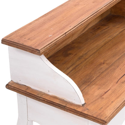 MASSIVHOLZ SEKRETÄR NAPOLEON 92x80cm(HxB) | Massivholz Schreibtisch | Farbe: 06 weiß-landhaus