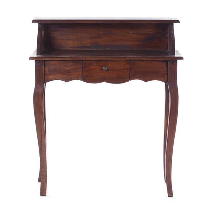 MASSIVHOLZ SEKRETÄR NAPOLEON 92x80cm(HxB) | Massivholz Schreibtisch | Farbe: 03 dunkelbraun