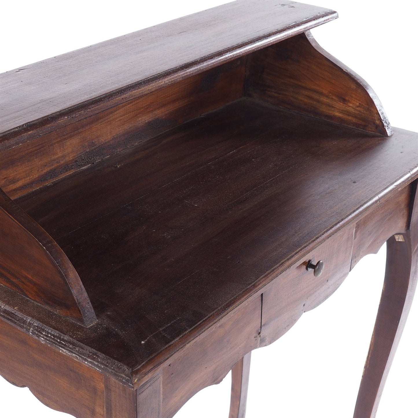 MASSIVHOLZ SEKRETÄR NAPOLEON 92x80cm(HxB) | Massivholz Schreibtisch | Farbe: 03 dunkelbraun