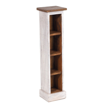 HOLZ CD REGAL TOWER | 75cm, Holzregal, Buch CD Rack mit 4 Fächern