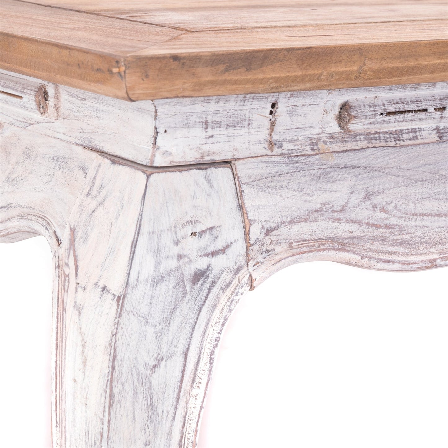 OPIUMTISCH "EAST 80" | 80x80x36 cm, Mahagoni | Beistelltisch  | Farbe: 05 weiß-natur