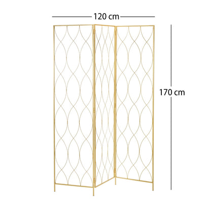 RAUMTEILER "LOUNGE" | Metall, gold, 170x120cm | Paravent