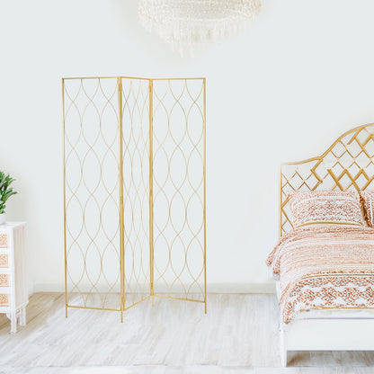 RAUMTEILER "LOUNGE" | Metall, gold, 170x120cm | Paravent