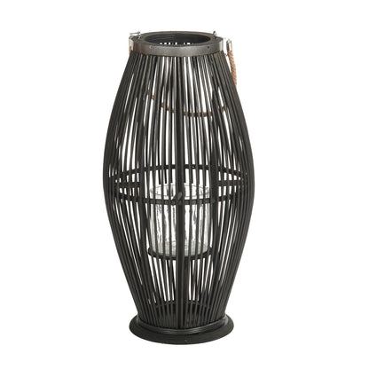 Deko  LATERNE "ZYA" |  Bambus | Natur Windlicht | Größe: 60 cm