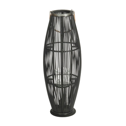 Deko  LATERNE "ZYA" |  Bambus | Natur Windlicht | Größe: 80 cm