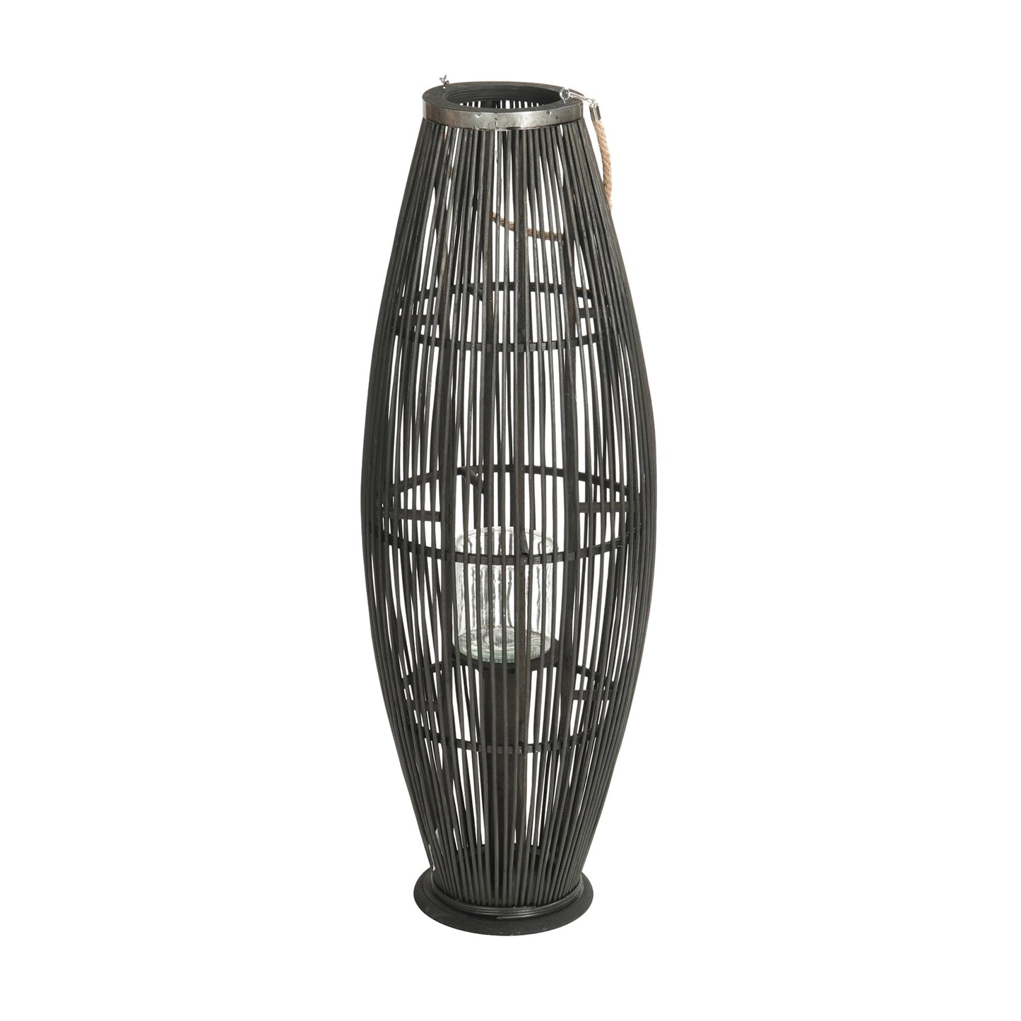 Deko  LATERNE "ZYA" |  Bambus | Natur Windlicht | Größe: 95 cm