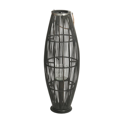 Deko  LATERNE "ZYA" |  Bambus | Natur Windlicht | Größe: 95 cm