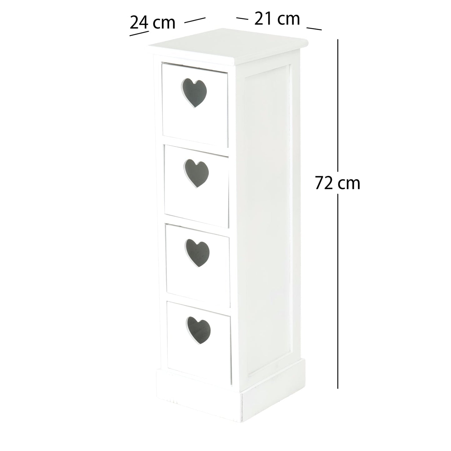 SCHRANK "HEART" | Mahagoni Holz, 2 Rattan Körbe | Bad Kommode