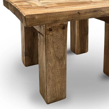BEISTELLTISCH GRAIN 40x32cm(TxB), kleiner Holzhocker aus Holz