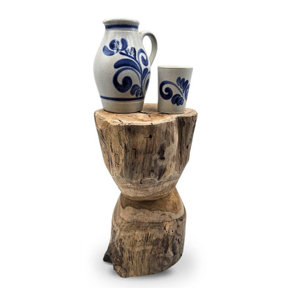 BEISTELLTISCH "MESH" | Teak | Holz Blumen Hocker, Nachttisch