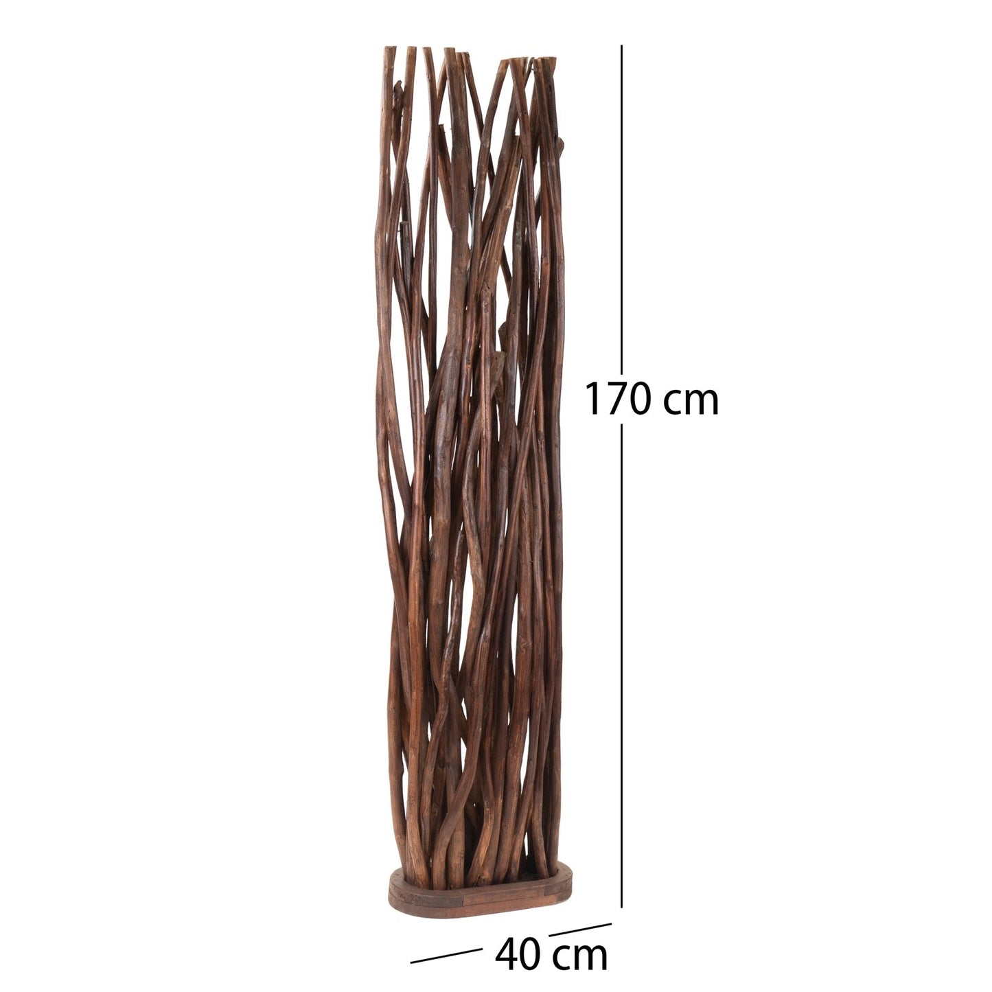 ZWEIGE RAUMTEILER BOTANIC | Teak Holz, 170x40cm | Äste Paravent