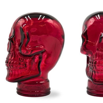 Glas KOPFHÖRERSTÄNDER TOTENKOPF| 26cm Glaskopf Skulptur