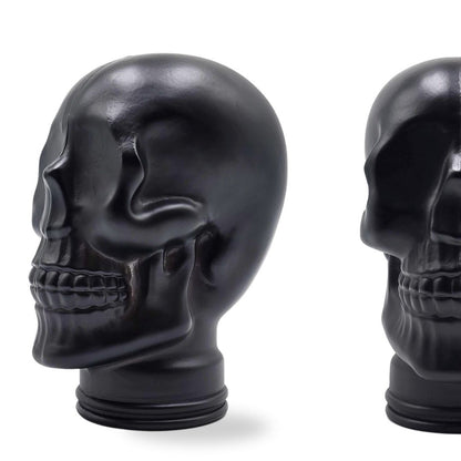 Glas KOPFHÖRERSTÄNDER TOTENKOPF| 26cm Glaskopf Skulptur