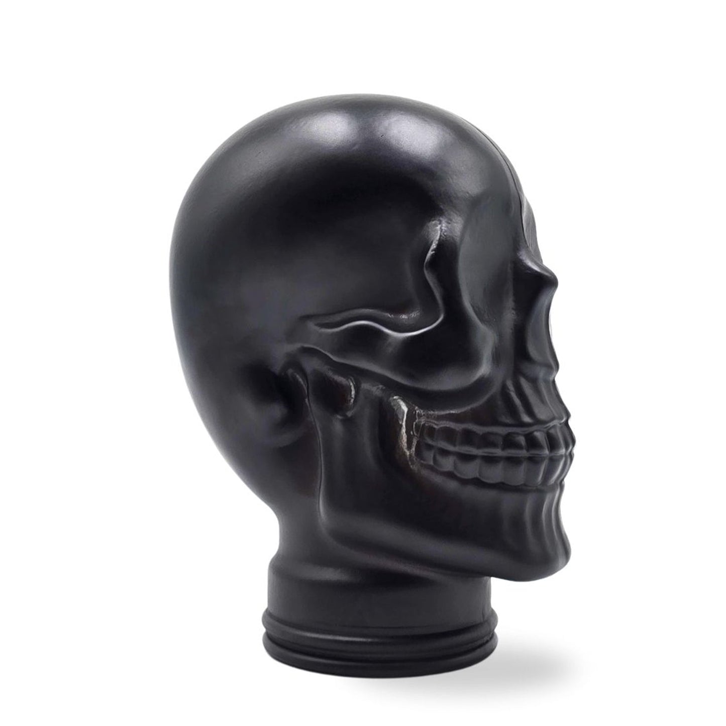 Glas KOPFHÖRERSTÄNDER TOTENKOPF| 26cm Glaskopf Skulptur | Farbe: M01 schwarz