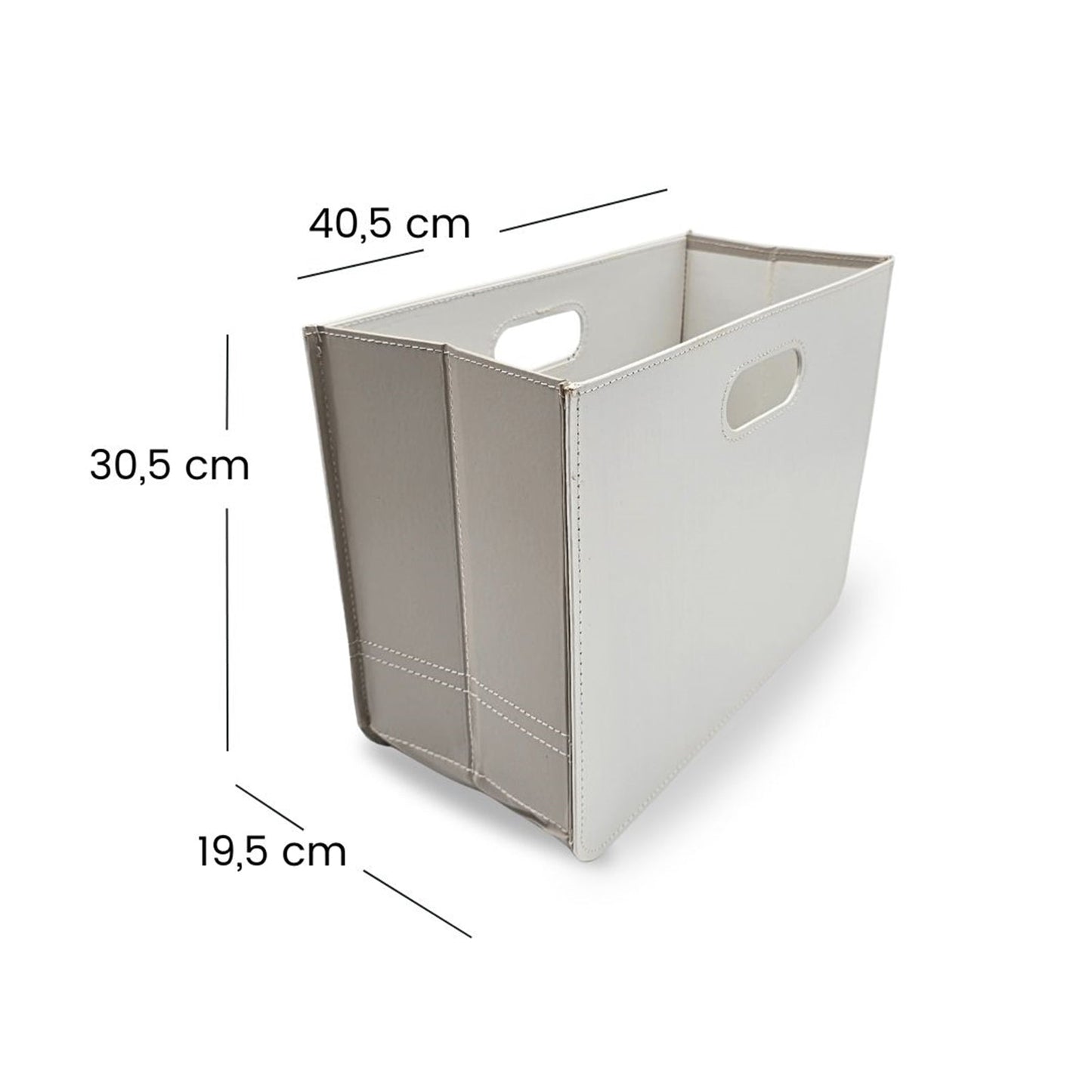 DESIGN ZEITUNGSKORB "BUSINESS" | creme-weiss, 30,5 cm | Magazinhalter