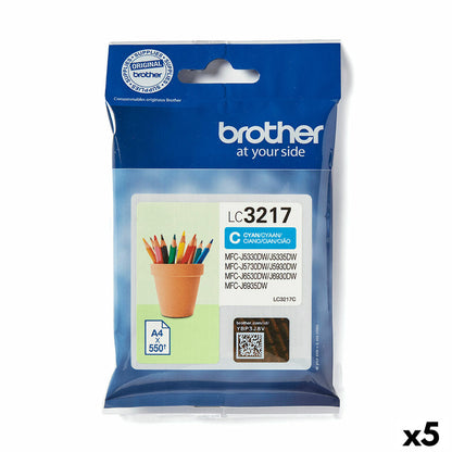 Original Tintenpatrone Brother LC3217 Türkis (5 Stück)