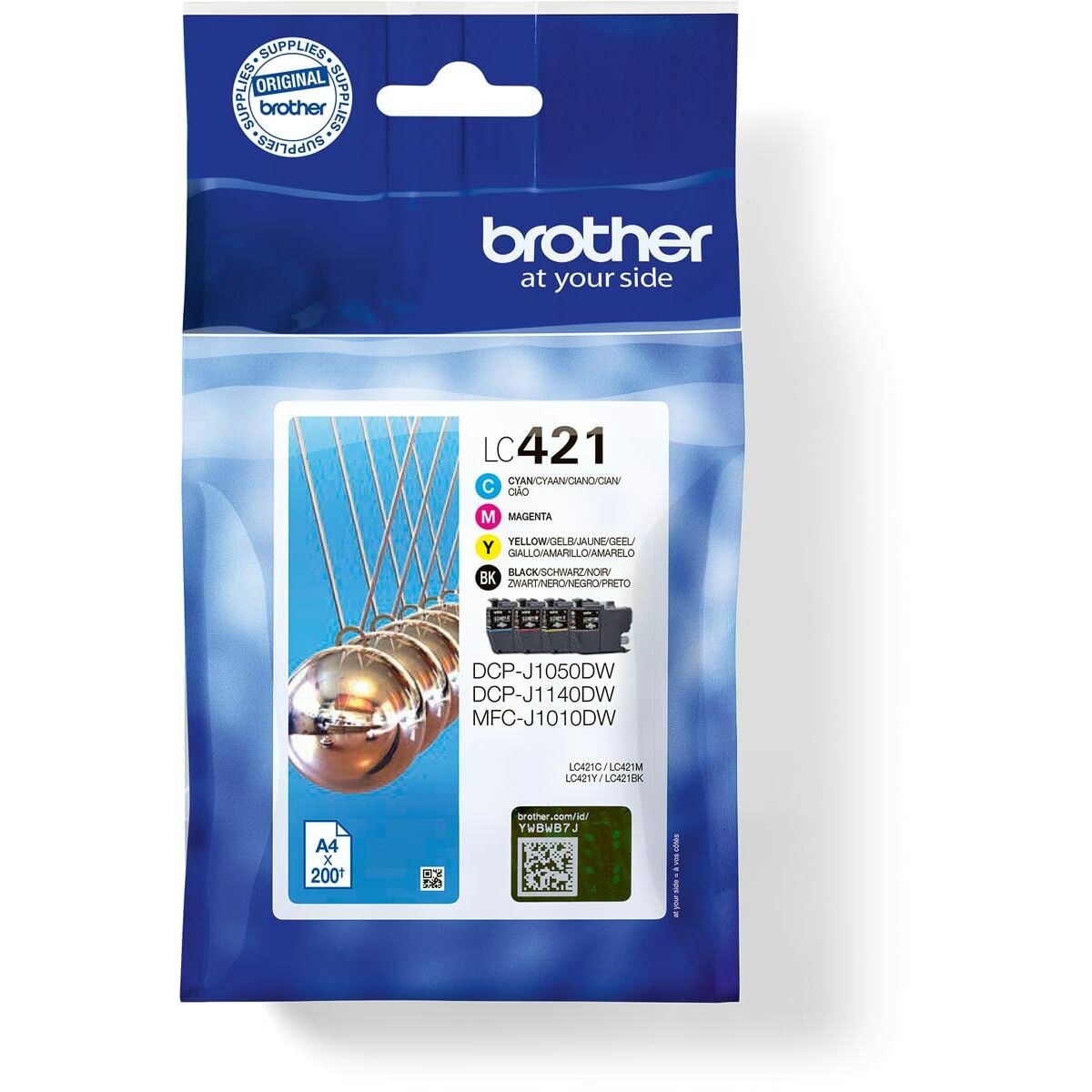 Original Tintenpatrone Brother MFC-J1010DW / DCP-J1050DW Gelb (4 Stück)