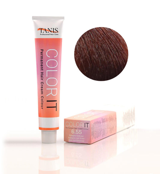 Permanente Haarfarbe COLOR-IT 6.55 Mahagony Hellbraun
