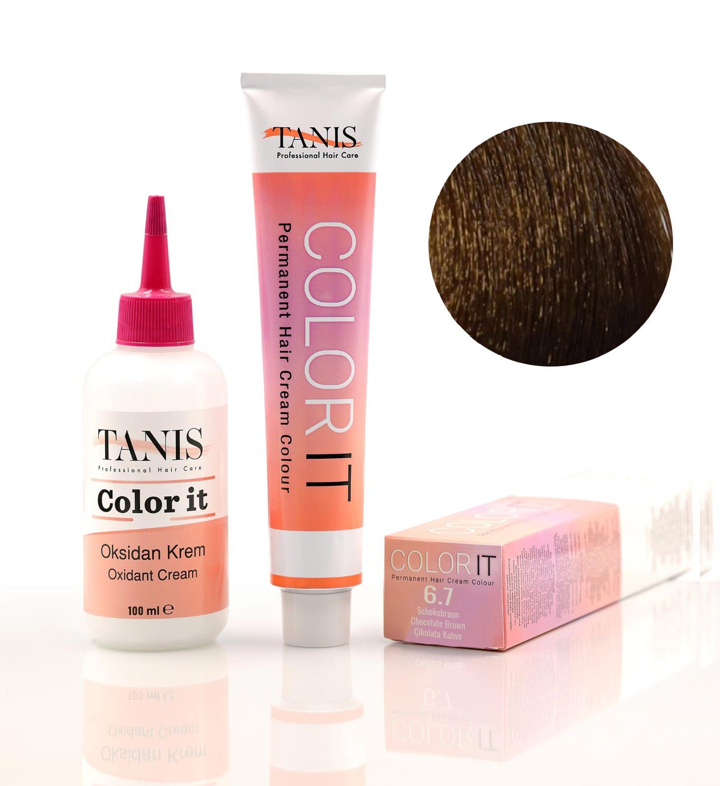 Permanente Haarfarbe COLOR-IT 6.7 Schokobraun