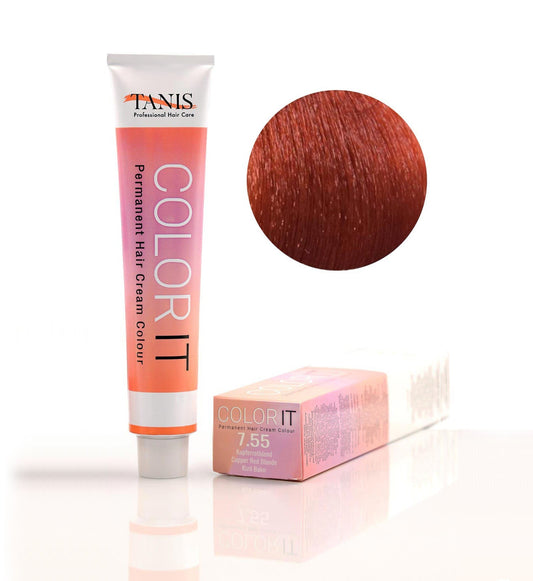 Permanente Haarfarbe COLOR-IT 7.55 Kupferrotblond