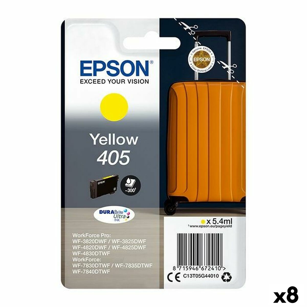 Original Tintenpatrone Epson Nº 405 Gelb (8 Stück)