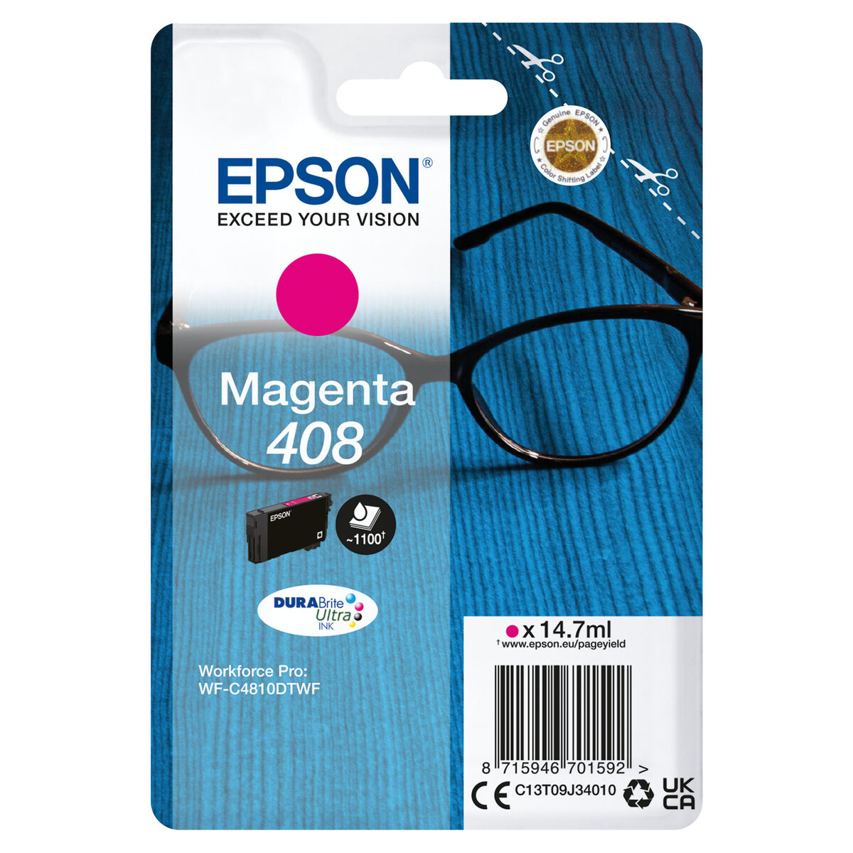 Original Tintenpatrone Epson 408 Schwarz Magenta
