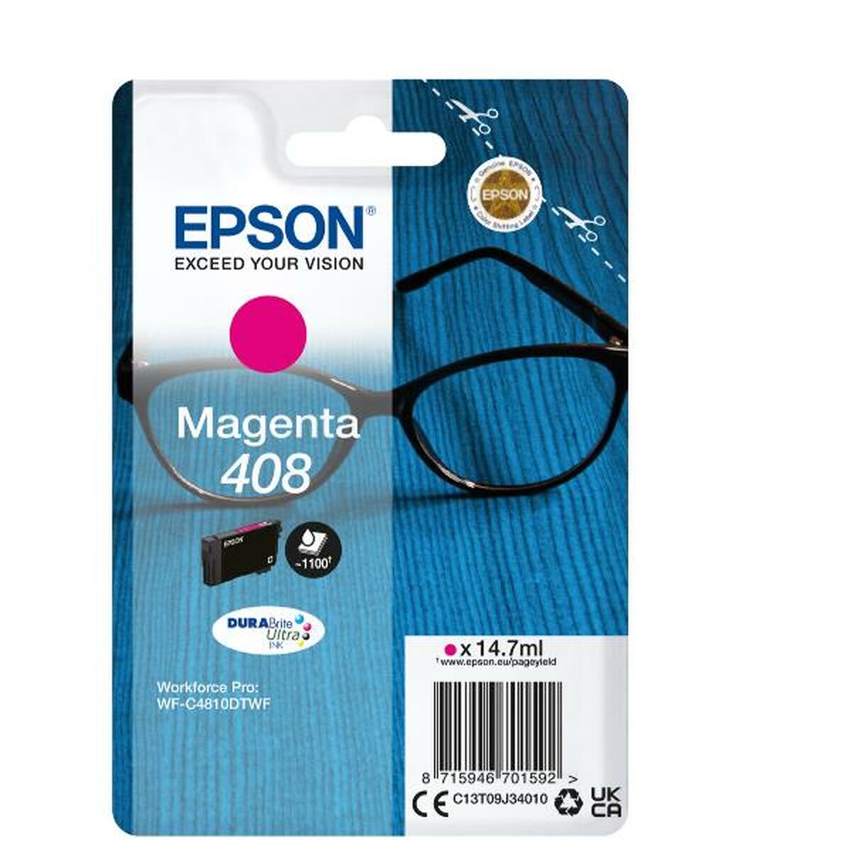 Original Tintenpatrone Epson 408 Schwarz Magenta