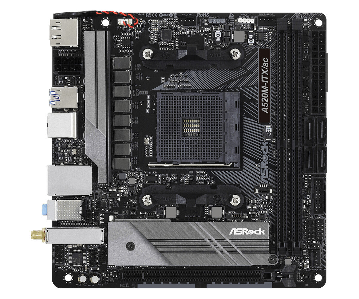 Asrock A520M-ITX/ac Uttag AM4 micro ATX