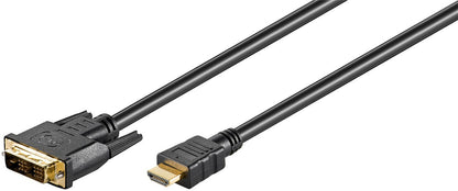 Goobay 51881 videokabeladapter 1,5 m HDMI DVI-D Svart
