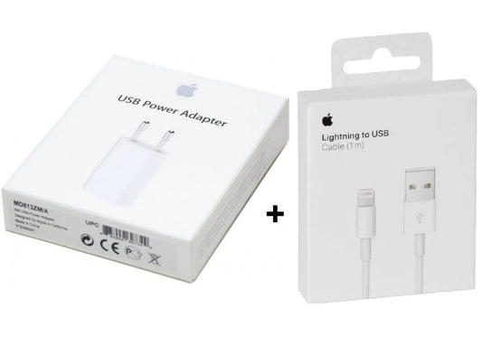 Original Apple USB Lightning 1m Ladekabel + Ladegerät für iPhone 6 7 8 10 X Plus