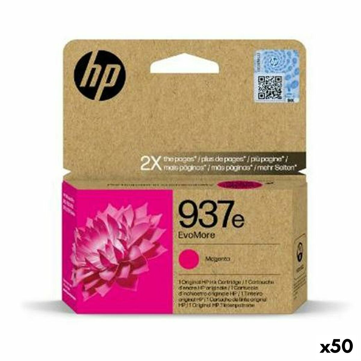 Original Tintenpatrone HP Nº 937E Magenta (50 Stück)