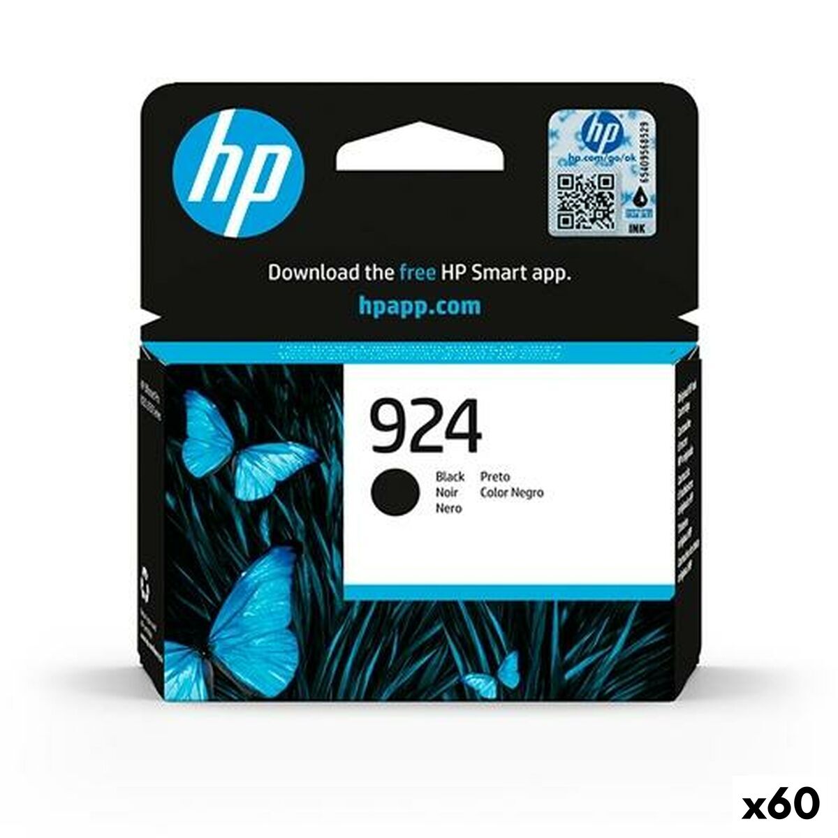 Original Tintenpatrone HP Nº 924 Schwarz (60 Stück)